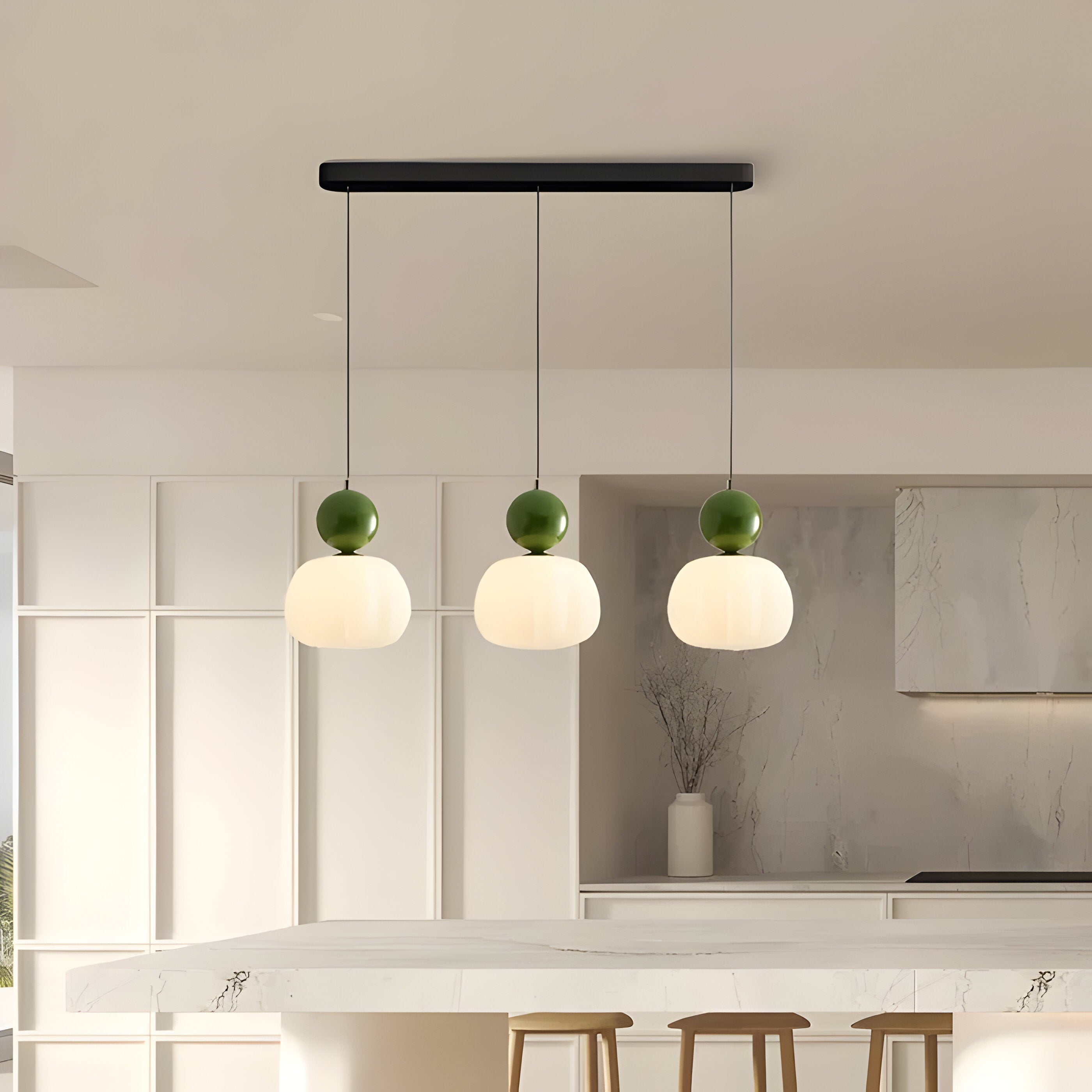 Solar-Powered Elegance: Mjørik Nordic Cream Pendant Lamp** **Meta Title:** Eco-Friendly Solar Pendant Lamp for Outdoor Spaces