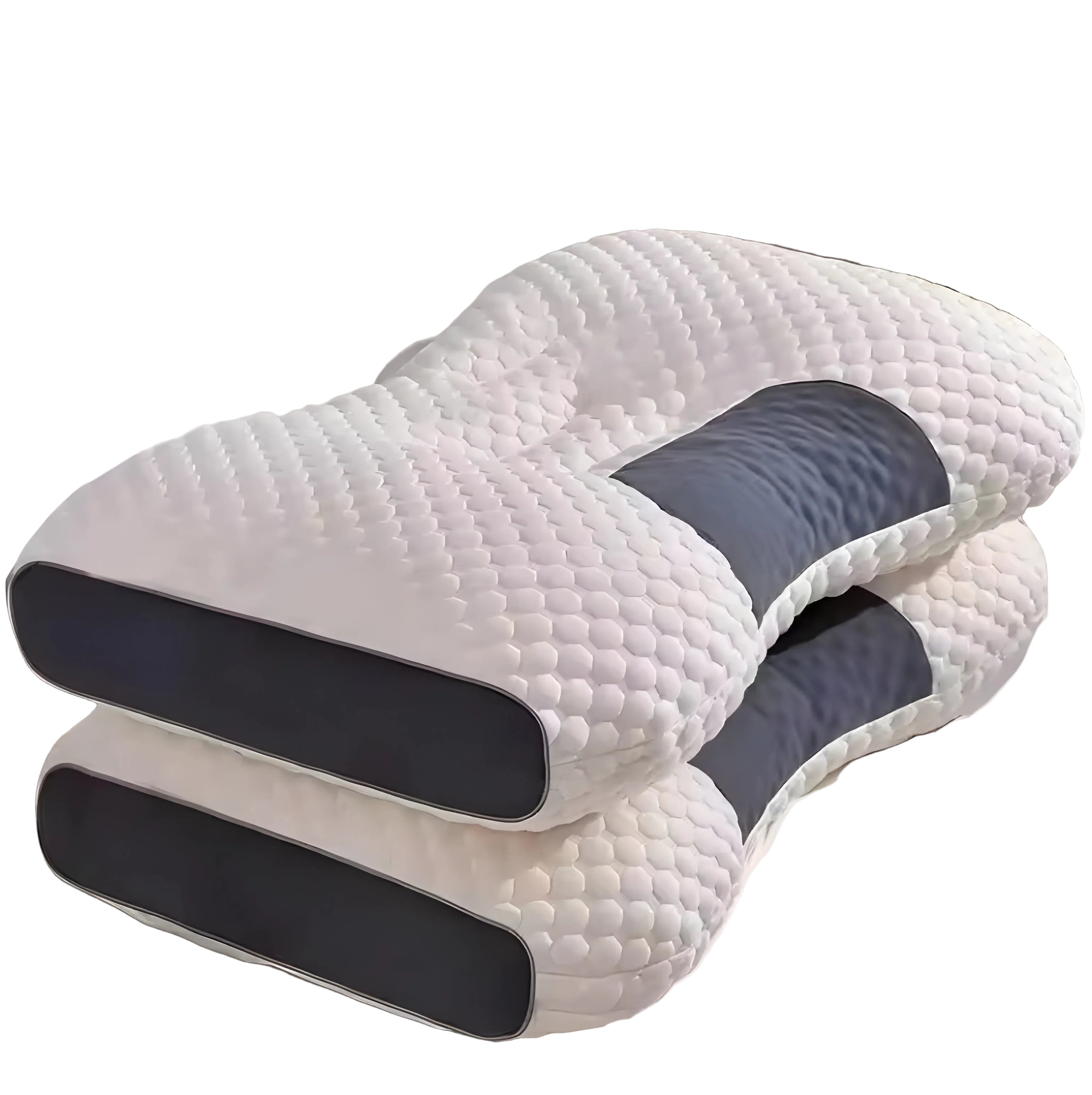 Astra Nest - Ergonomisk Hybrid Nakke- og Skulderpude – Optimal Komfort til Ryg- og Sidesovende med Åndbart Materiale