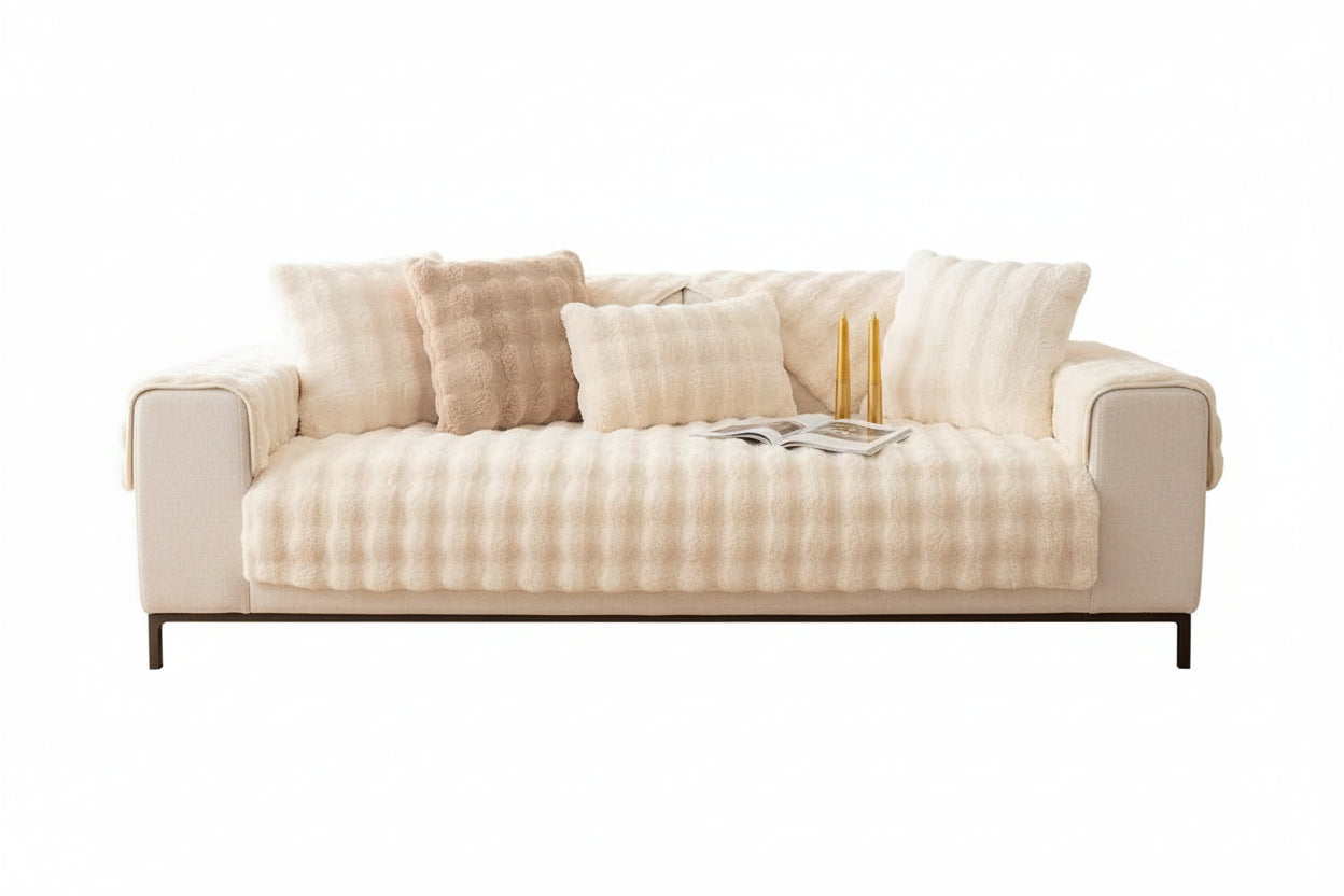 Sofa Cover i Blødt Polyester – Beskytter og Forvandler Din Sofa med Skridsikker Bund, Vaskbar og Komfortabel 0