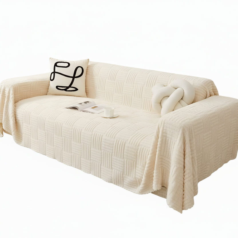 Sofa Tæppe i Blødt Polyester – Elegant Tæppe til Sofaen, Kæledyrsvenligt Design for Hyggelig Atmosfære