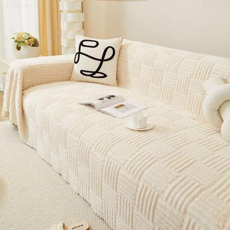 Sofa Tæppe i Blødt Polyester – Elegant Tæppe til Sofaen, Kæledyrsvenligt Design for Hyggelig Atmosfære 1