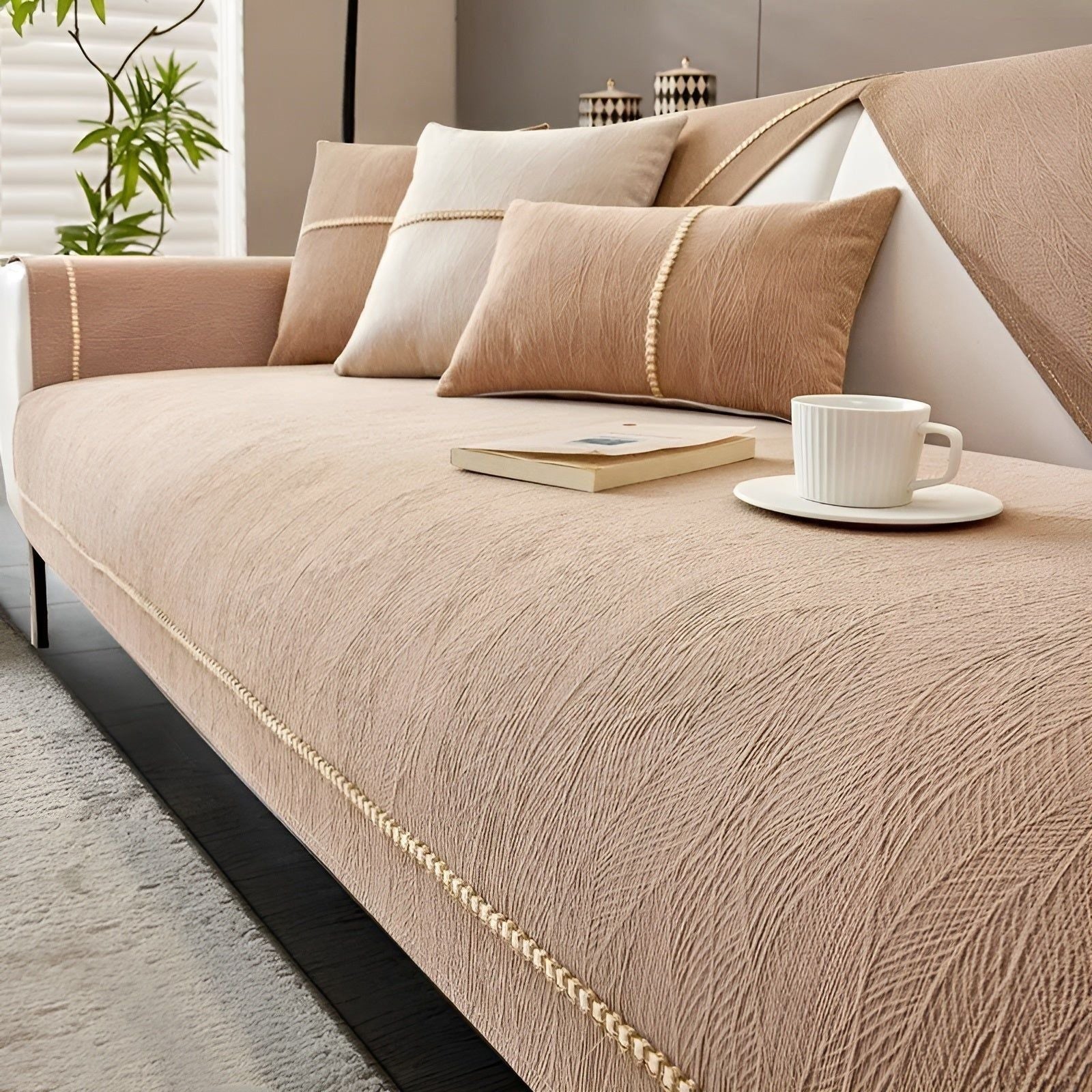 Sofabetræk i Hør – Elegant og Holdbart Beskyttelse til Sofa | Ideelt til Kæledyrsejere, Let at Vedligeholde 6