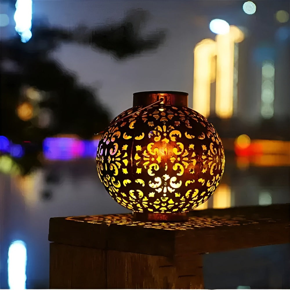 SolarGlow Udendørs Lampe – Elegant Antik Design til Magisk Havebelysning med Solcellelamper Udendørs 3