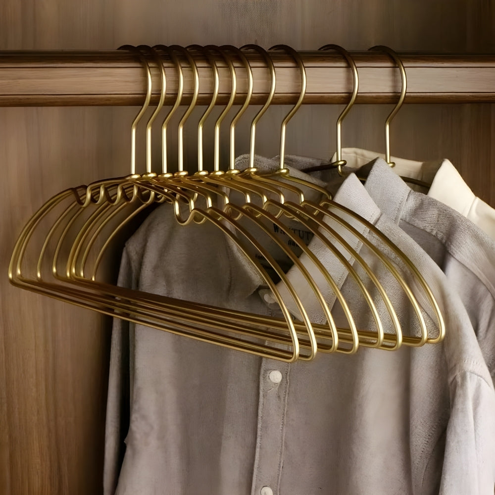 Sømløse Metal Tøjbøjler – Stilfuld Organisering til Garderobe, Sæt med 5 Stk. 2