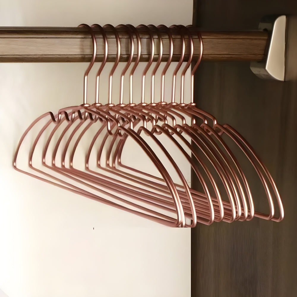 Sømløse Metal Tøjbøjler – Stilfuld Organisering til Garderobe, Sæt med 5 Stk. 3