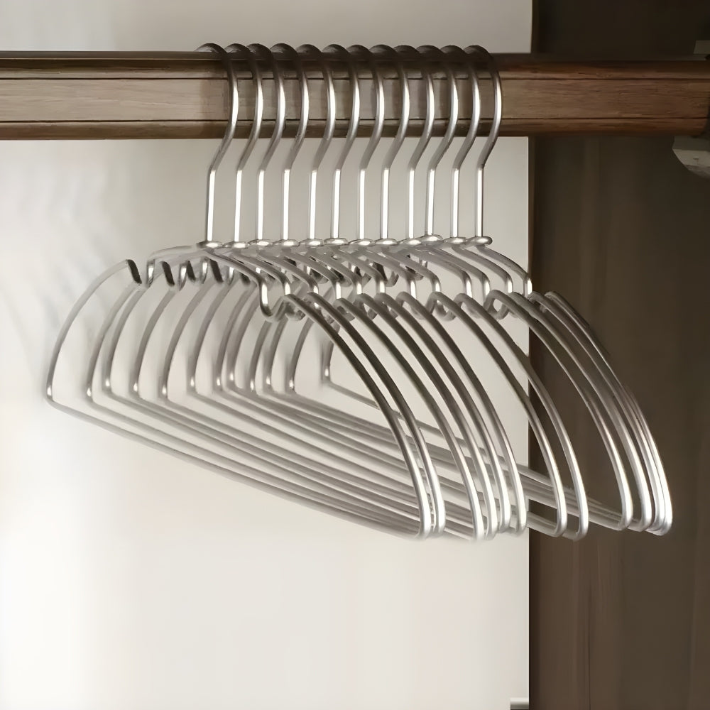 Sømløse Metal Tøjbøjler – Stilfuld Organisering til Garderobe, Sæt med 5 Stk. 5