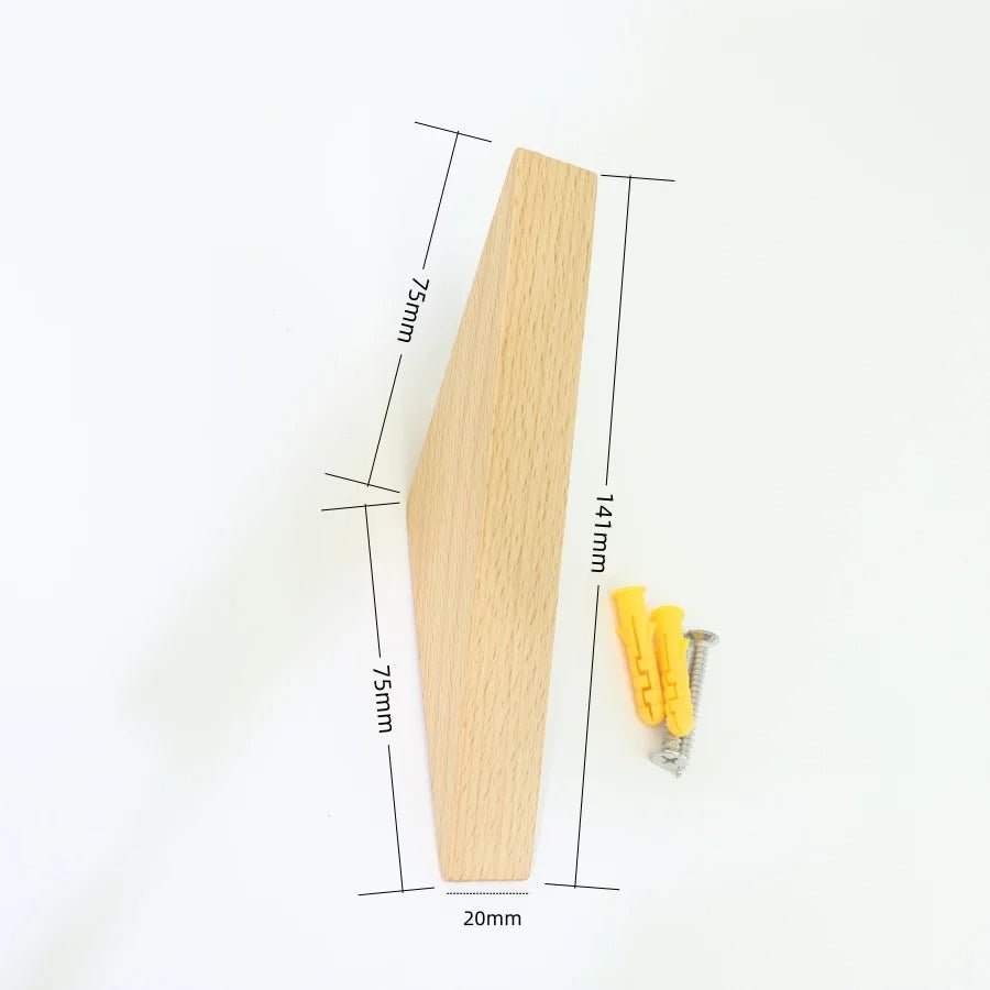 Stilfuld Vægmonteret Knage i Sort Valnød – Elegant Knagerække til Entre og Gange, Minimalistisk Design 6