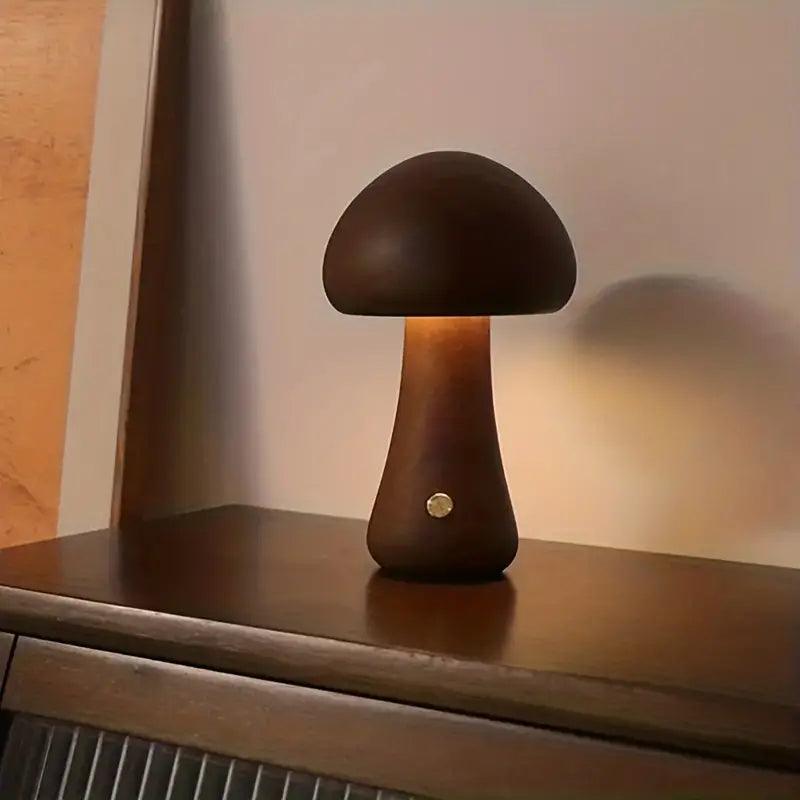 Trådløs Bordlampe i Træ – Justerbar Lysstyrke Uden Ledning til Elegant Indendørs Belysning 3
