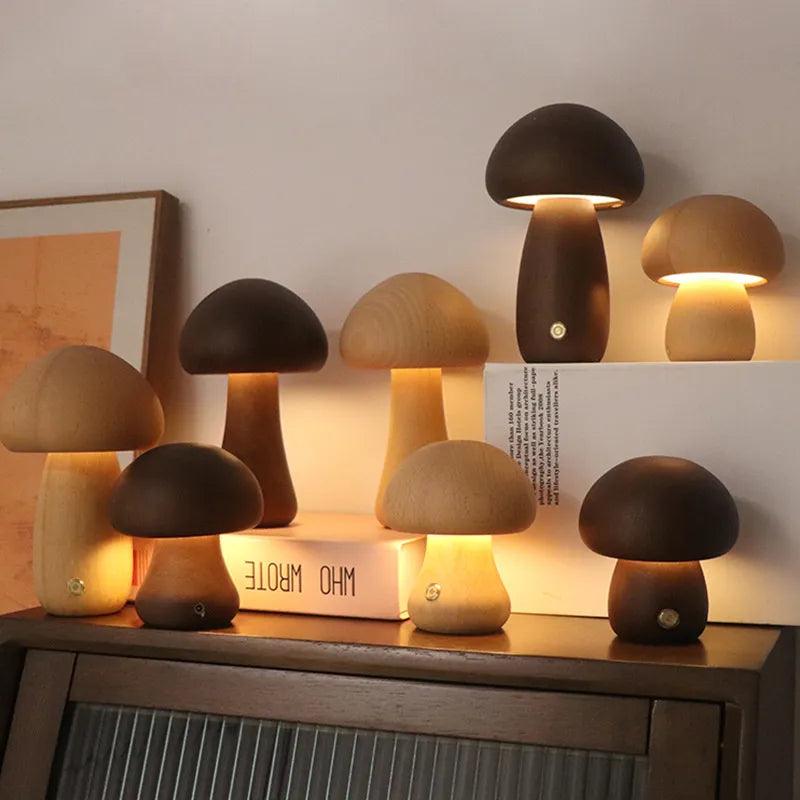 Trådløs Bordlampe i Træ – Justerbar Lysstyrke Uden Ledning til Elegant Indendørs Belysning 4