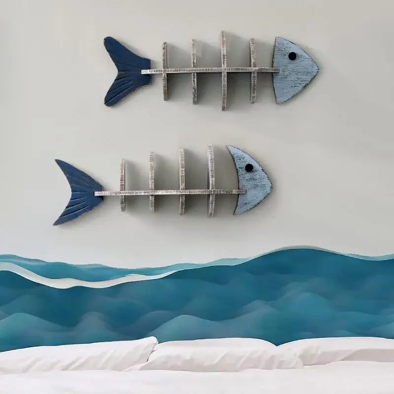 Væghylde i Træ – Elegant 3D Fiskebenshylde til Vægmontering, Perfekt til Stue og Unik Indretning 2