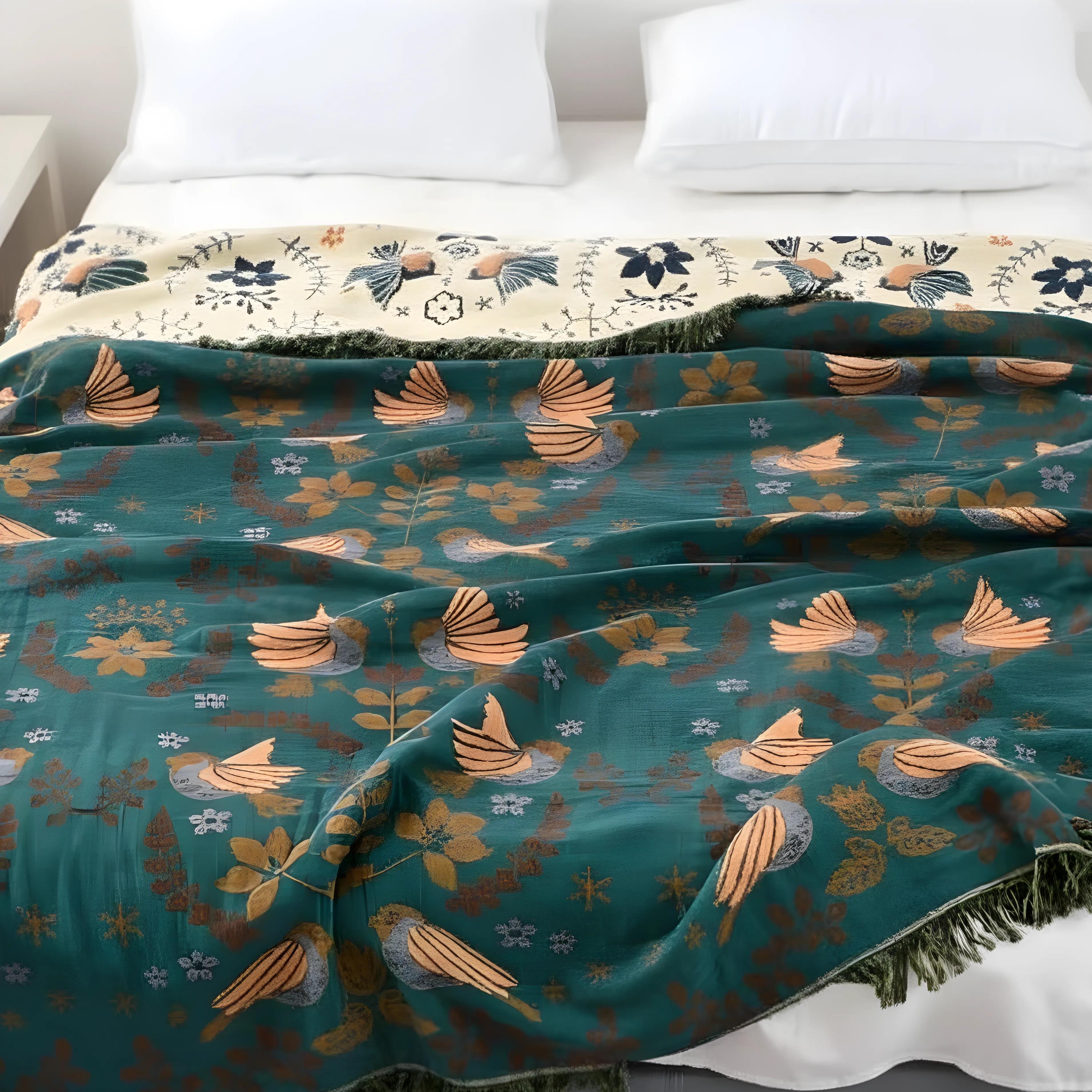 Vendbart Tæppe i Blødt Bomuld – Ideelt til Hygge i Dit Hjem med Stilfuldt Design 4