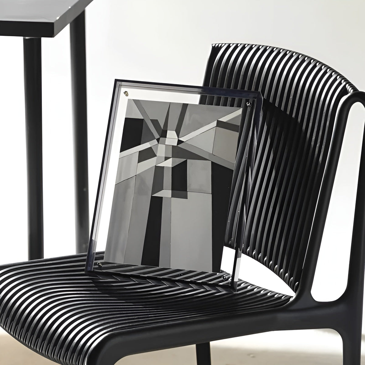Akryl fotoramme med neon-design i 80'er-stil – moderne og dekorativ