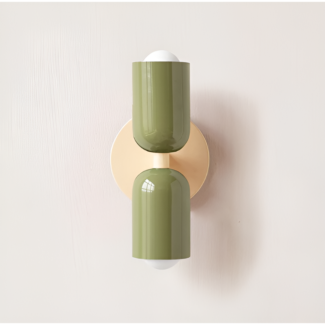Farbe Wabi Duo LED-væglampe – Grøn / Grøn og Beige