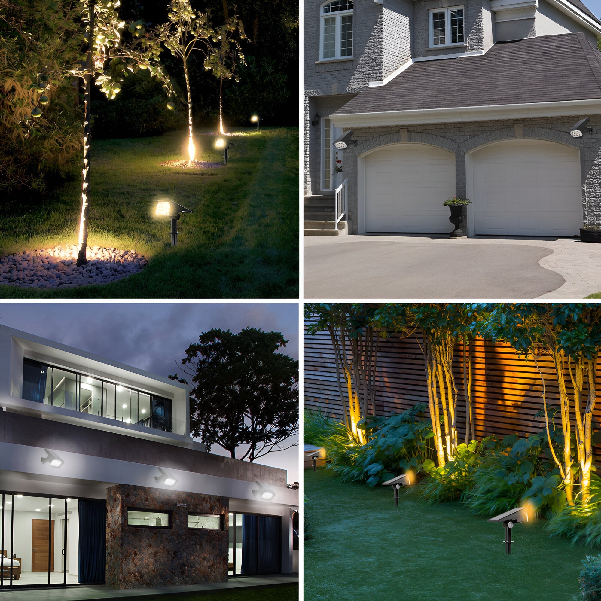 Elegant Solar LED Spotlights for Gardens - Wireless & Waterproof
