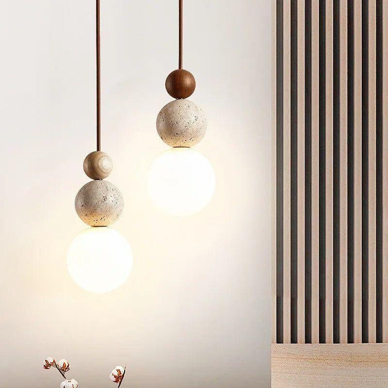 Hikari Wabi-Sabi Pendant Lamp – Elegant Natural Illumination