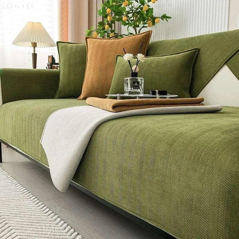 Sofabetræk til L-sofa i moderne stue – stilfuldt look