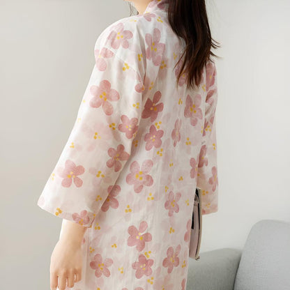 Japansk inspireret badekåbe med yukata-snit
