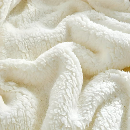 DoubleCozy Tæppe – Afslappet Dobbeltsidet Sherpa-fleecetæppe