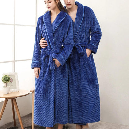 Fleece badekåbe med elegant pasform