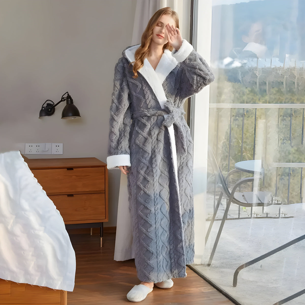 Pauliana Badekåbe – Hyggelig, Ultrablød Flannel-badekåbe til Kvinder
