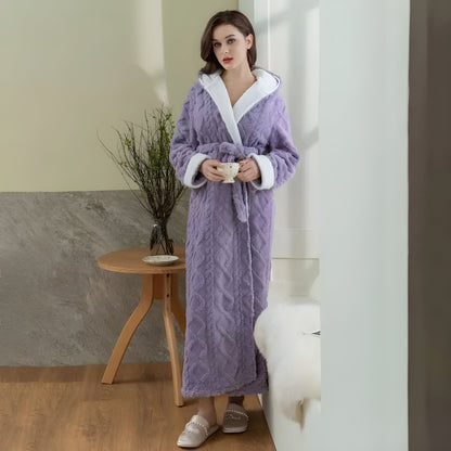 Pauliana Badekåbe – Hyggelig, Ultrablød Flannel-badekåbe til Kvinder