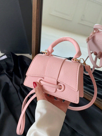 Mini håndtaske dame – sidevisning af firkantet design