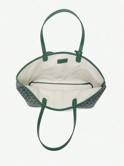 PVC skuldertaske i grå – minimalistisk design