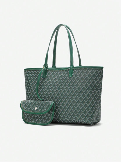 Sort tote bag i PVC til damer