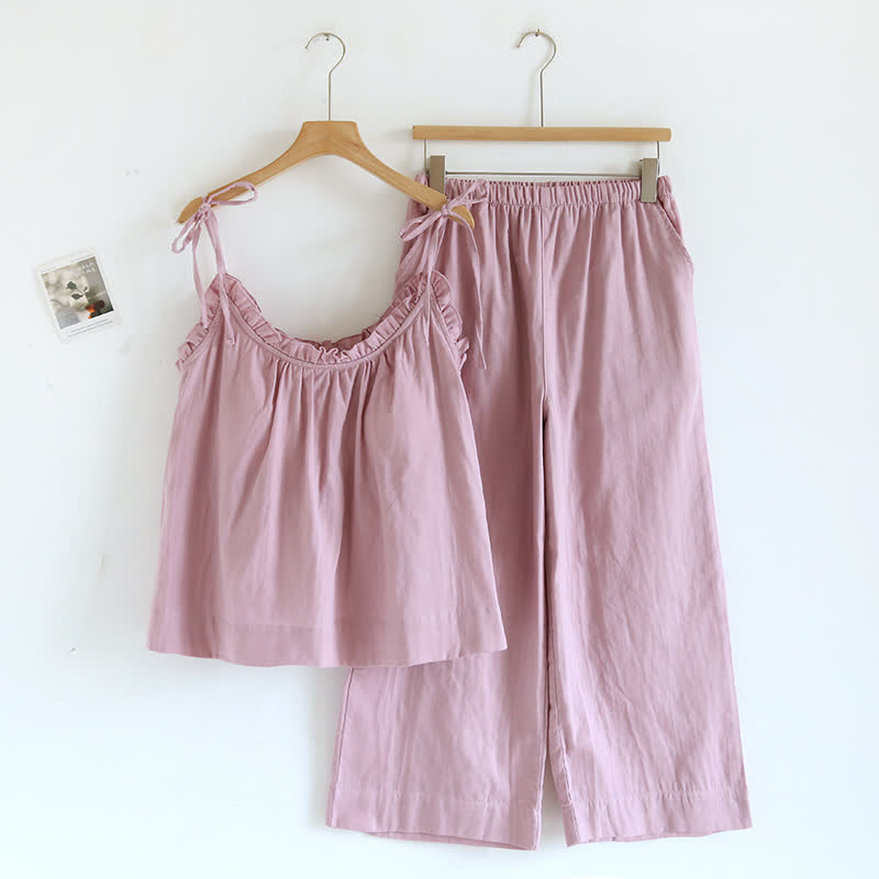 Pyjamas dame lyserød – størrelse XL – helkropsbillede på model