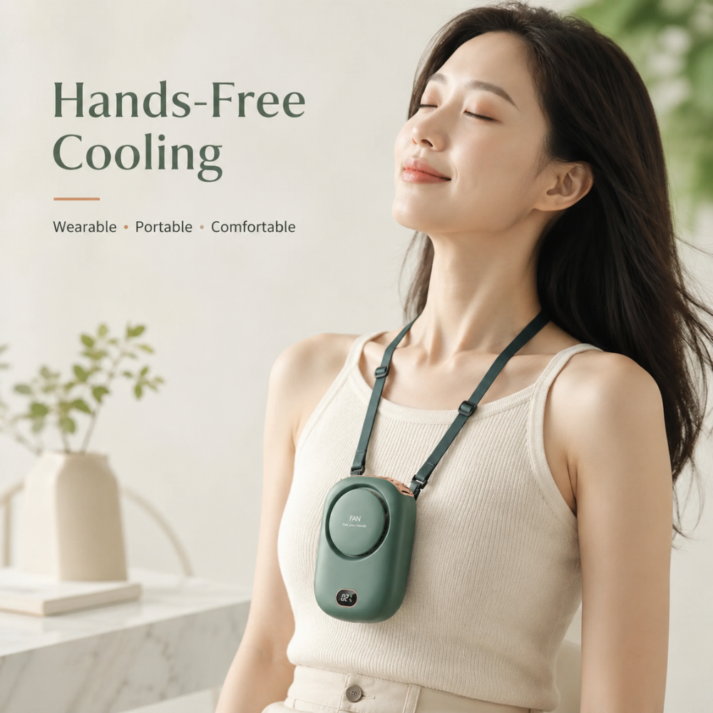 Miniventilator til halsen – kompakt og rejsevenlig