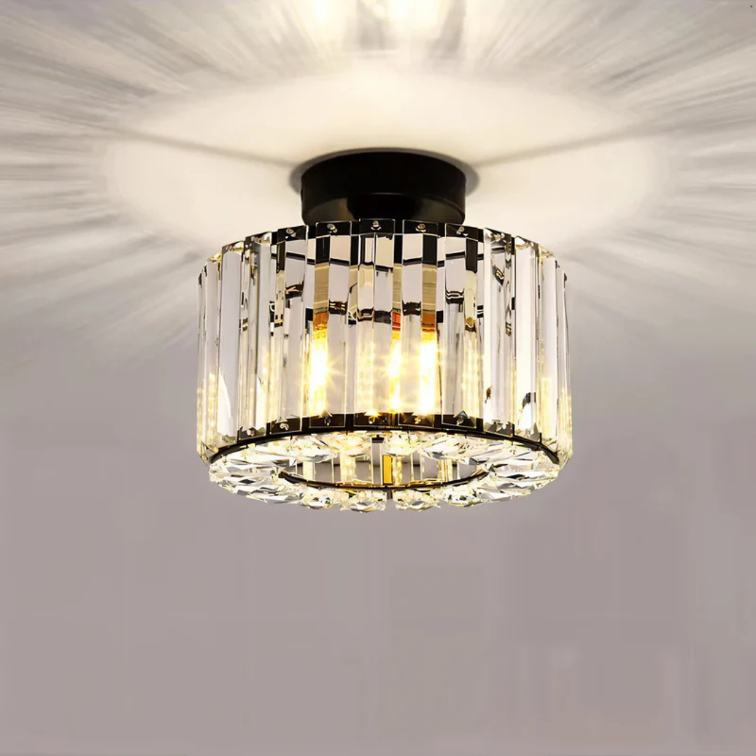 Krystal loftlampe med moderne design til stue og soveværelse