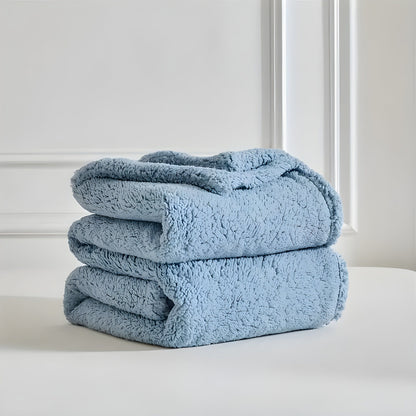 DoubleCozy Tæppe – Afslappet Dobbeltsidet Sherpa-fleecetæppe