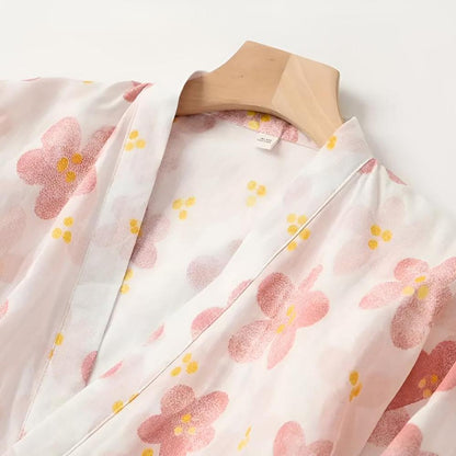 Kimono badekåbe med praktisk lomme