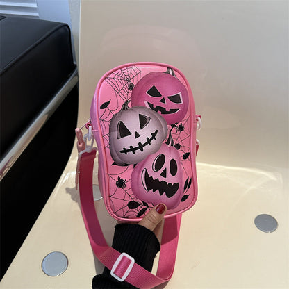 Halloween skuldertaske med græskarprint – produktoversigt