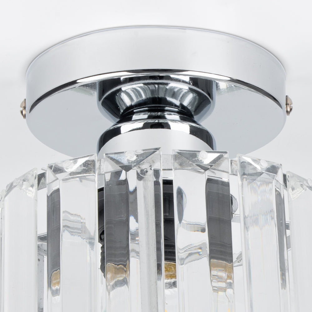 Loftlampe med glasskærm og IP20-beskyttelse
