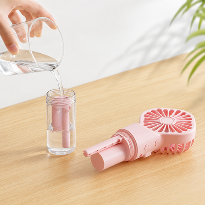 Sprayhåndventilator i kompakt design – nem at have med på farten