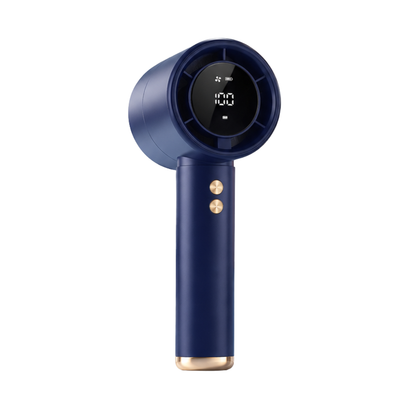 Bærbar mini-turbohåndvifte med digitalt display – USB-C genopladelig højtydende vifte med 100 hastighedstrin til rejser, kontor og udendørs
