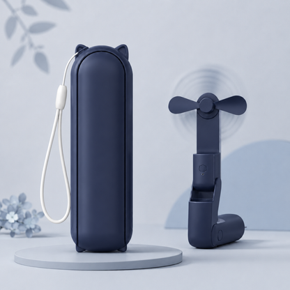 Foldbar håndventilator – pakkeindhold og emballage
