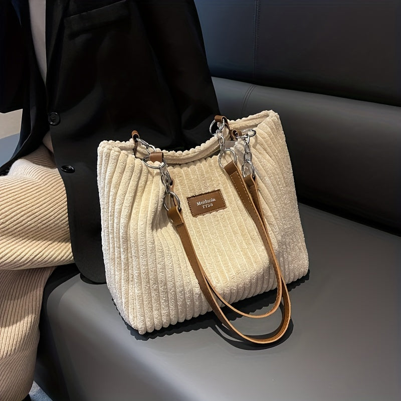 Corduroy crossbody taske set bagfra