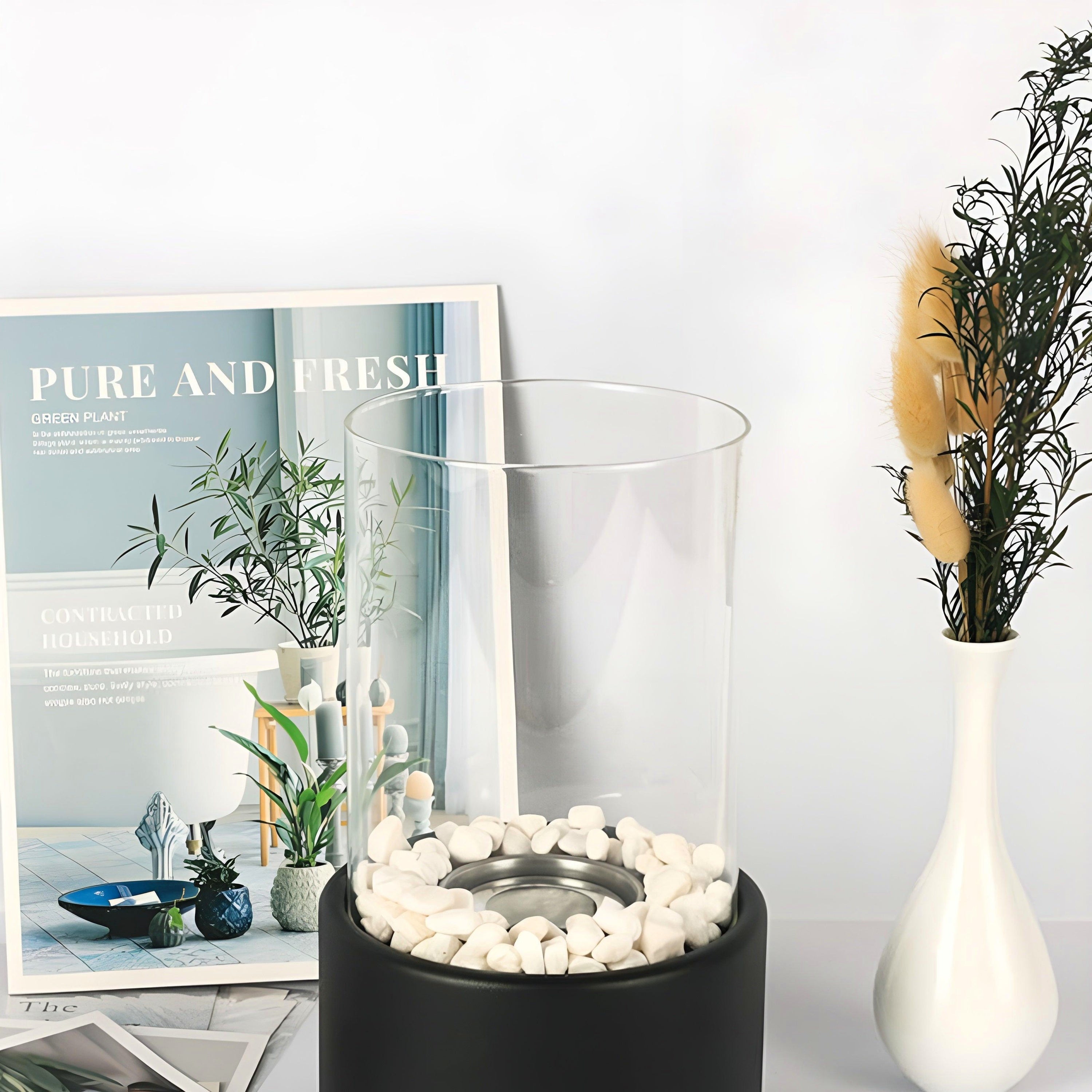 NordFlamme Table Fireplace – Elegant Bioethanol Ambiance