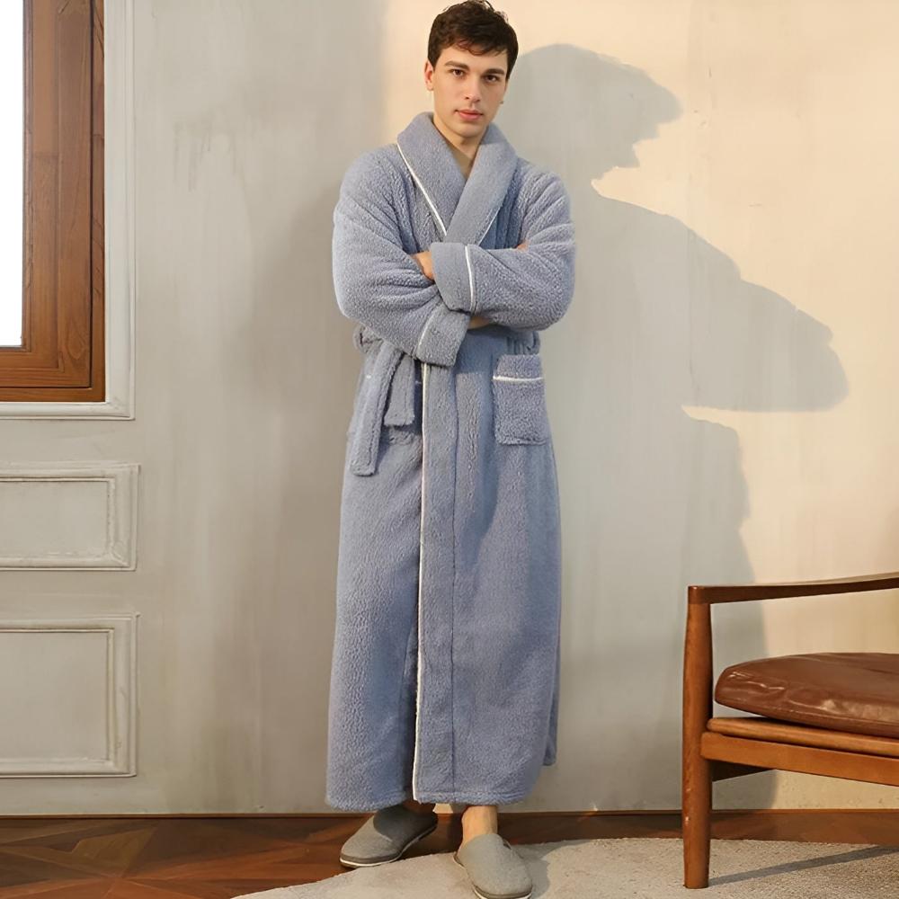 Elegant unisex badekåbe i coral fleece materiale