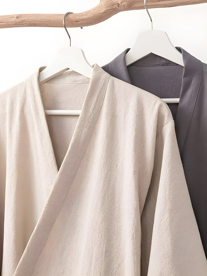 Kimono Badekåbe i Bomuld – Naturlig & Luftig Morgenkåbe