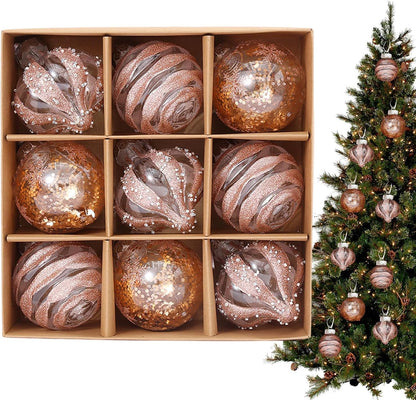 Gyldne Julekugler – Elegant og Skinnende Pynt | Perfekt til Juletræet og Festlig Pynt