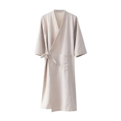 Unisex kimono badekåbe med justerbart bælte
