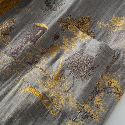 Stilfuld kimono badekåbe i naturlige farver