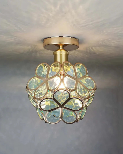 Loftlampe med blomsterdesign – samlet produktvisning transparent version