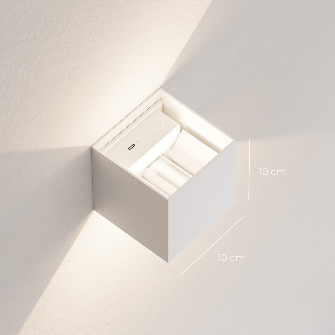 Minimalistisk LED væglampe til stue og terrasse