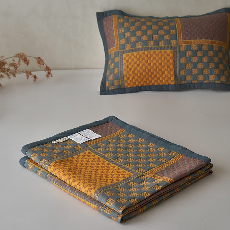 Åndbart gulvtæppe i bomuld – Retro Design til Komfortable Sommernætter og Hygge Vinteraftener 6