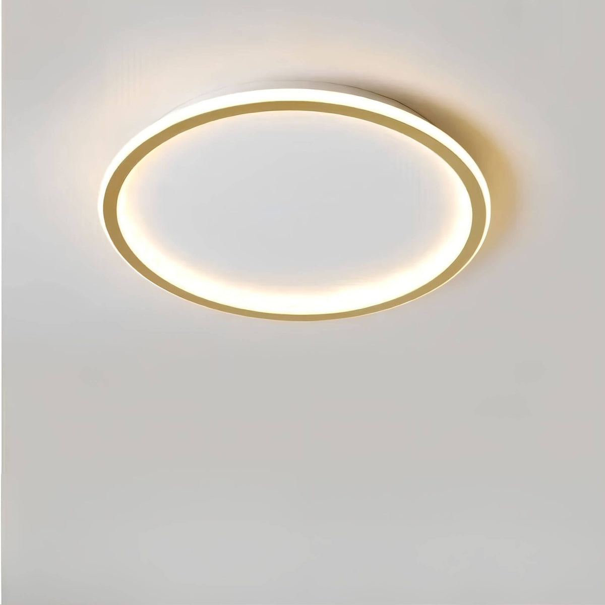 Rund LED loftlampe i sort, hvid og guld – alle varianter