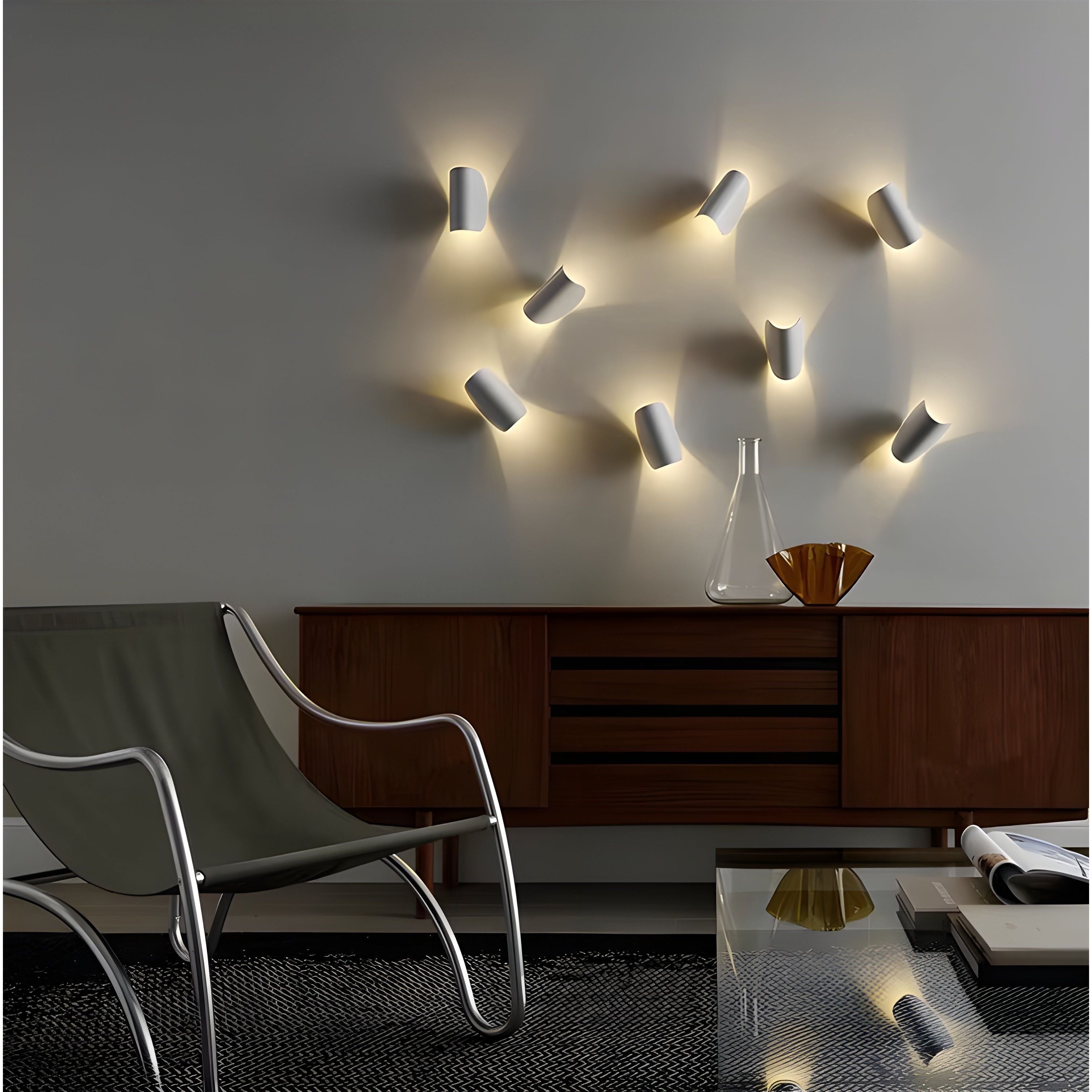 Blythe Moderne Væglampe – Elegant LED Belysning til Stuen, Dæmpbar Design [væglampe] 4